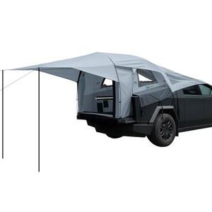 차양이 있는 조이투투스 사이버트럭 텐트, 2인용 방수 PU 2000mm 이중 레이어, 사이버트럭용 트럭 침대 테일게이트 캠핑 텐트 캐노피