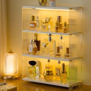 향수보관함 정리대 선반 정리 화장대 진열대 정리함 투명 수납함