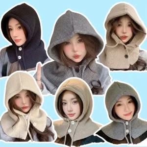 모음전 니트 바라클라바 후드목도리 커플 넥워머 모자 목도리 가을 겨울 방한용품 머플러