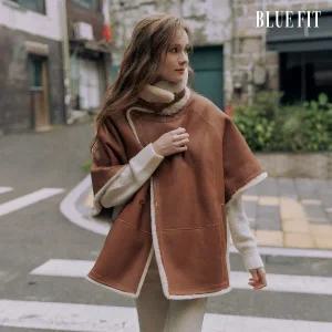 [블루핏][25FW최신상] 블루핏X로보 스페인 라도마 케이프 무스탕 (리버시블)