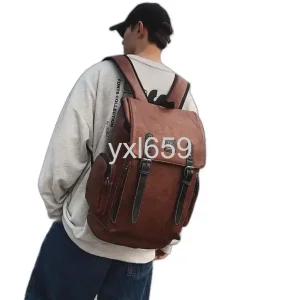  남녀공용 대학생 백팩 15인치 가죽 노트북 백팩 가벼운 캠퍼스 스타일 비즈니스 여행용 직장인 가방