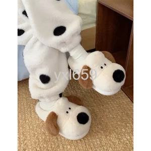  귀여운 그로밋 털 실내화 슬리퍼 방수 키높이 방한 사무실 