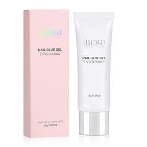 네일 팁용 AILLSA 솔리드 젤 초강력 전문 가짜 아크릴 소프트 UV 램프 경화 필요 - 15g / 0.5fl.oz