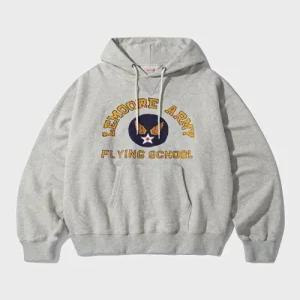 아웃스탠딩 outstanding MIL SERIES HOOD SWEAT(FLYING SCHOOL)3MELANGE GRAY