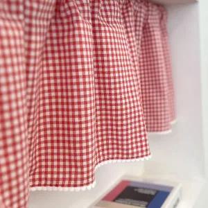 방울체크 바란스커튼 2color