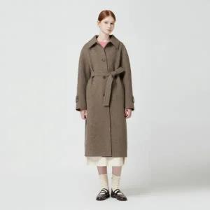 [롯데백화점]씨씨콜렉트 헤링본 싱글 벨티드 롱코트 C254MSG180