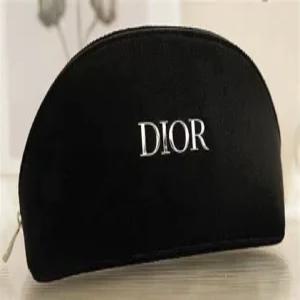 디올 뷰티 블랙 벨벳 실버 로고 클러치 / 디올 쇼핑백
