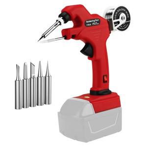 밀워키 18V 배터리 용 30W 무선 납땜 인두 5pcs 솔더 팁 자동 피드 용접 건 키트 없음)