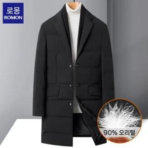 남자 패딩코트 다운 아우터 정장 나나미카 하프 롱코트