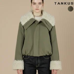 여성 퍼 안감 빅카라 야상 점퍼