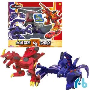 듀얼몬스터카 스콜피온 파이어 라이카 피닉스 2개세트 변신 로봇 장난감