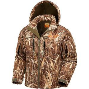 새로운 보기 남성용 카모 사냥 재킷 후드가 달린 따뜻한 플리스 안감 조용한 방수 사냥복