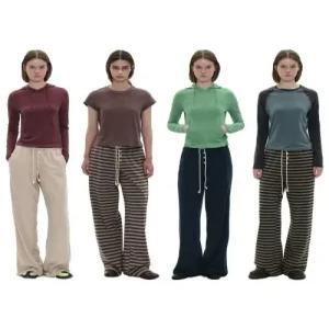 파르티멘토 우먼 partimentowomen PWC 버튼 와이드 레그 저지 팬츠8컬러