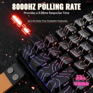 ATTACK SHARK X68MAX HE 래피드 트리거 유선 알루미늄 게이밍 키보드 0.005mm RT 정확도 홀 이펙트 마그네