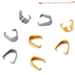 스테인리스 스틸 펜던트 핀치 베일 걸쇠 목걸이 후크 클립 커넥터 DIY 쥬얼리 제작 액세서리 100 개/로트