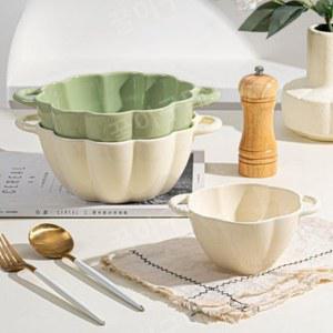 도자기컵라면 우동그릇 손잡이라면그릇 손잡이 도자기볼 귀여운 계란찜