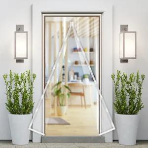 현관 방풍커튼 100×210cm 중형 2색상 방문 방한 외풍차단 단열 자석 투명 비닐막
