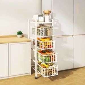 틈새장 250 300 캐비닛 냉장고장 선반 서랍형 팬트리 서랍장 수납 바구니 틈새수납장 주방 이동식 틈새