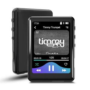 64GB MP3 플레이어 블루투스 터치 스크린 MP4 음악 내장 스피커 FM 라디오 음성 녹음기 전자책 512GB TF 카드 지원 셔플 이어폰 포함 DS W0