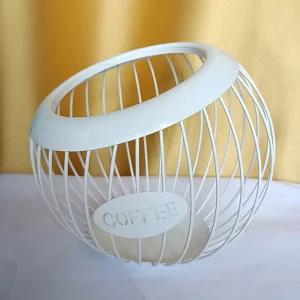 바구니 철 커피 캡슐 수납 보관함 COFFEE로고탕비실정리 키친소품 보관통 인테리어 숍소품