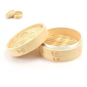 찜기 대나무 찜통 찜판 만두 25cm 바구니 딤섬 딤섬