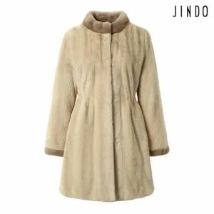 [진도모피]컬러콤비 밍크 휘메일 하프코트(JFHR01)1051592