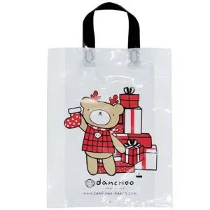 성탄 곰 끈봉투 A3(50매) 크리스마스 선물포장 끈손잡이봉투 비닐쇼핑백 단체선물