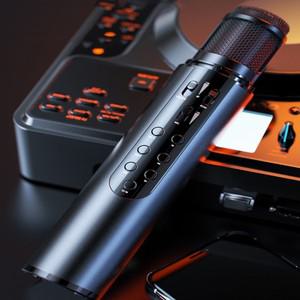휴대폰 무선 블루투스 마이크, 스테레오 라이브 사운드 카드, 이동 코일, 대용량 배터리, K1