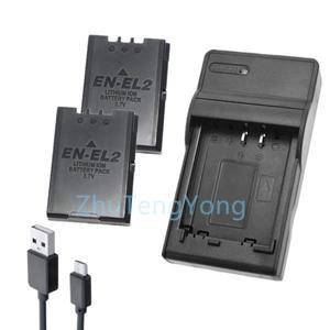 Nikon EN-EL2 Coolpix SQ 3500 MH-60용 충전식 배터리