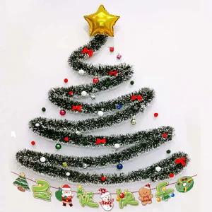 크리스마스 눈꽃 모루 가랜드 길이2m 폭10cm 트리 벽장식 풍성한 데코 포토존 행사 촬영 소품 데코 쇼윈도