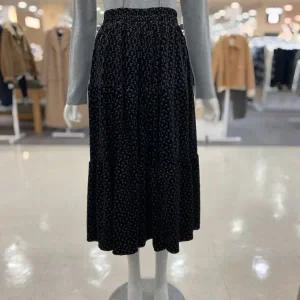 [SOUP]르엔브 벨벳 플라워 밴딩 롱스커트 SBBSR30