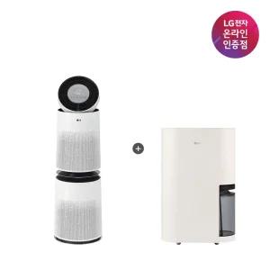 LG 퓨리케어 AI 360 공기청정기 + LG 휘센 오브제컬렉션 제습기 (AS285DWWC + DQ214MEGA)