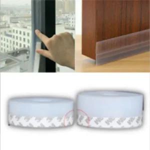 실리콘 문풍지 하단 우풍 문틈 현관문 바람막이 유리문 강화도어 문틈막이 외풍 차단 투명