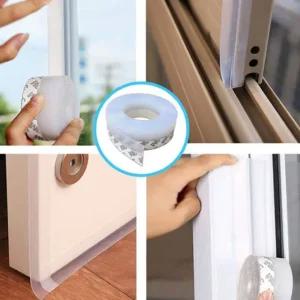 실리콘 문풍지 외풍 문틈 바람막이 유리문 강화 도어 문틈막이 차단 투명 창문