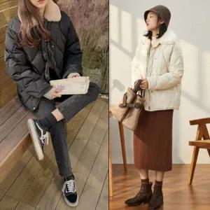 (선택 아이보리L)퀄팅점퍼 누빔 퀄팅 여학생 누빔패딩 여자 패딩 캐주얼 넥뽀그리점퍼 겨울