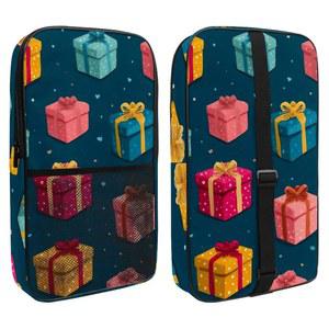 크리스마스 화환 새해 트리 패턴 피클볼 패들 커버와 액세서리용 메시 포켓, 2개와 공 4개에 맞습니다