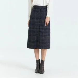[미쏘] 트위드 롱 스커트 (MIWWHBT12B-T)