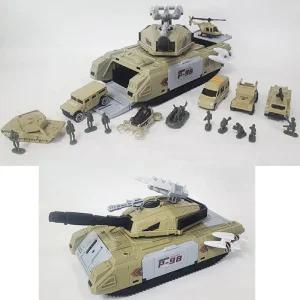 헬리콥터 지프차 변신 탱크 군사본부 세트 어린이선물 아기자동차