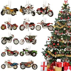 에이미힐 36개 크리스마스 트리용 기차 오토바이 장식품, 파티 장식용 나무 빈티지 걸이 12가지 스타일(모터바이크)
