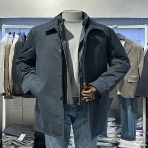 [트루젠] 트루젠 다크네이비 구스 맥코트 점퍼 비지니스 캐주얼 패딩코트 FI8814011066