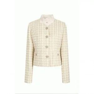 JJ지고트 JJ JIGOTT 네크 배색 크롭 트위드자켓 GNAA0JK14 932228