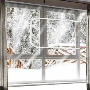 투명 방풍 비닐창막 지퍼형 창문 방한막 창틈 밀폐막 310x125 WFKPUNO