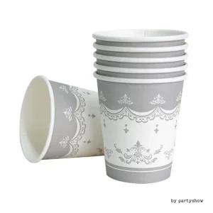 크리스마스 메탈 클래식 컵 실버 6개입/성탄절/테이블/소품/유치원/어린이집/학원/단체/파티용/장식/학교