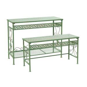 빈티지 철제 화분 선반 받침대 바구니 정리대 엔틱 3단 다층 인테리어 장식대