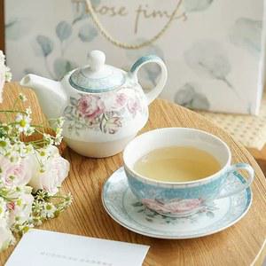 북유럽 레트로 플라워 티포원 머그 세트 커피잔 티세트 홈카페티포원 고풍 티메이커 큐브