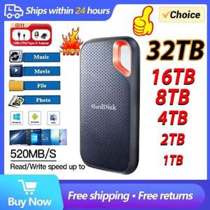 고속 외장 SSD 1TB 휴대용 하드 드라이브 256TB 디스크 노트북 Mac용