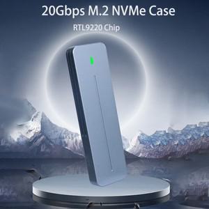 20Gbps M.2 NVMe SSD 케이스 PCIe 휴대용 USB C 3.2 Gen2x2 외장 2230 어댑터 PC 하드 디스크 박스