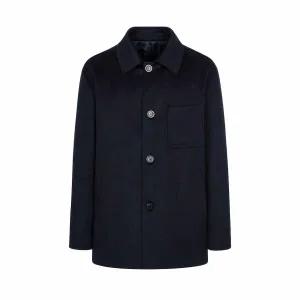 [롯데백화점]갤럭시라이프스타일 퓨어 캐시미어 하프 코트 - 네이비 GC5930L06R-WSBJ