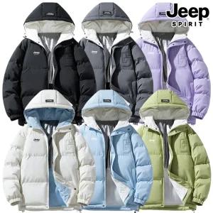 지프 JEEP SPIRIT 패딩 점퍼 그래핀 패치 후드 집업 방수 방풍 캠핑점퍼 자켓 아웃도어 패딩 방한 등산 커플 남성 여성 JP9688