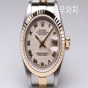 와우와치 로렉스 데이저스트 79173 아이보리 피라미드 로마 여성용 시계